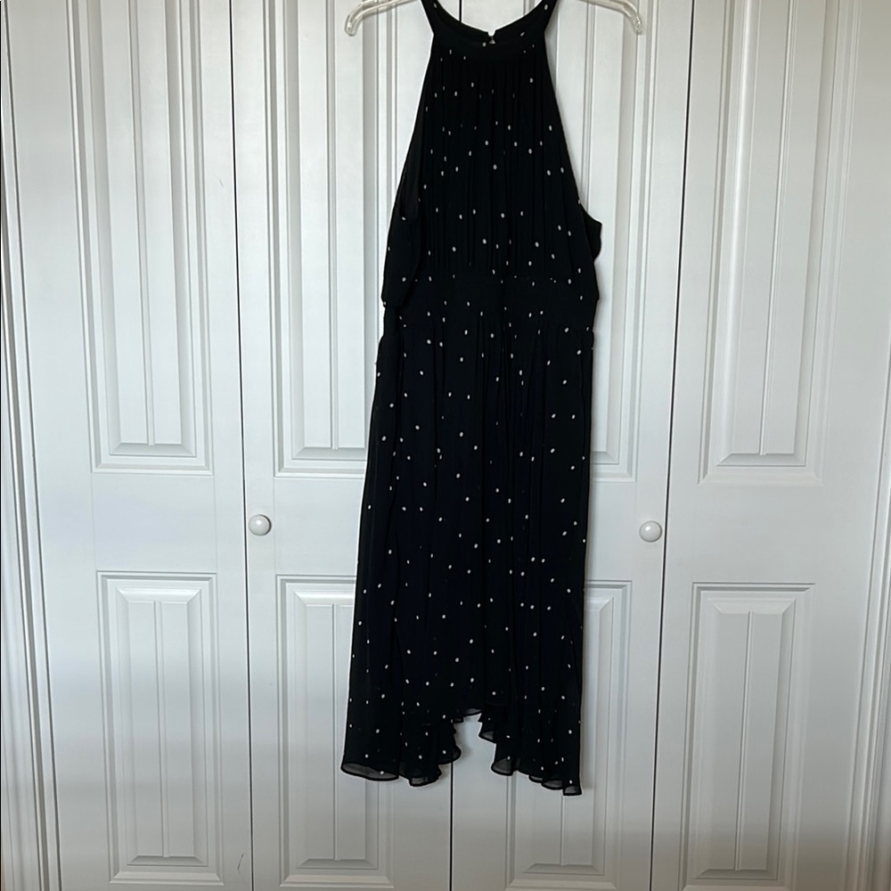 City Chic Black Dress with White Dots - Picture 2 of 9